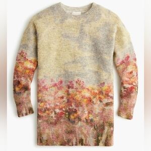 J CREW COLLECTIONS IMPRESSIONIST ALPACA SWEATER WATERCOLOR XL NWOT
